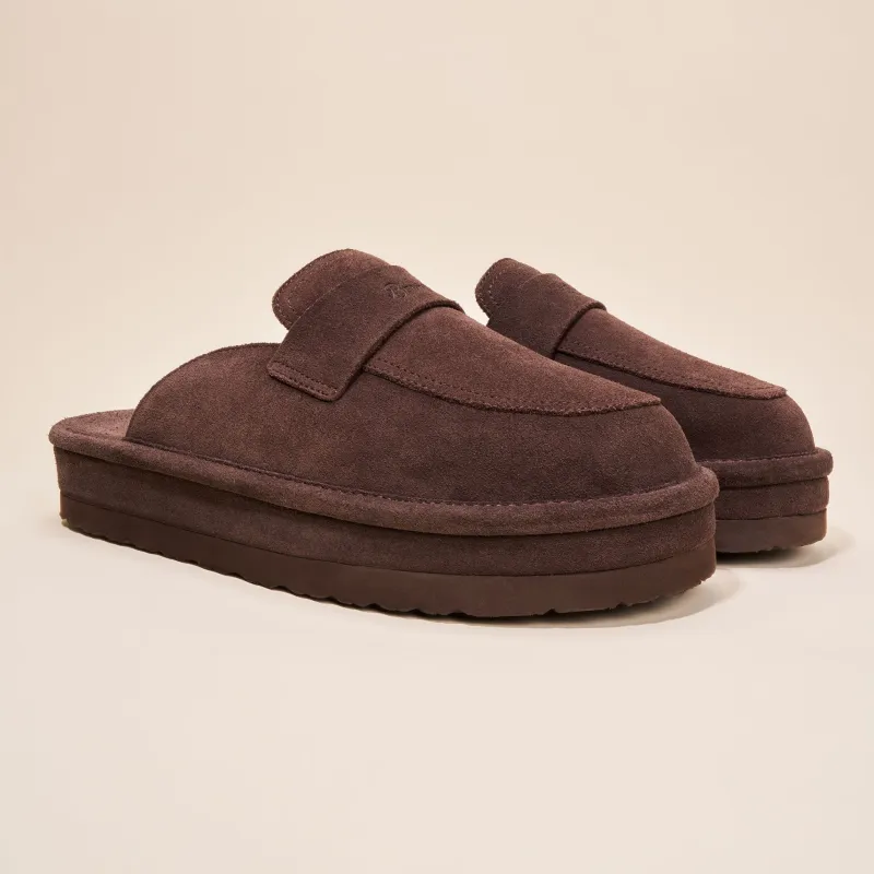 Loafer XXL - Dark Brown - Suede made by Brunch