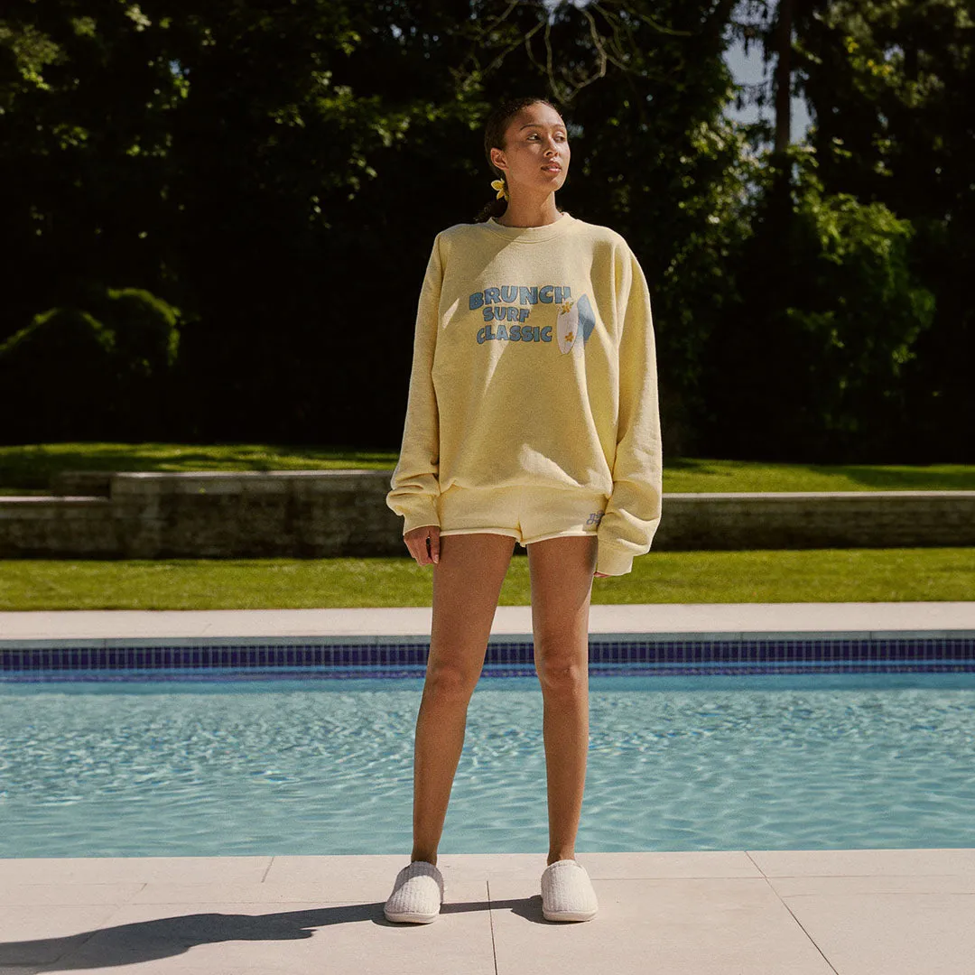 Summer Crewneck - Pale Yellow - French Terry sold by Brunch product image thumbnail 2