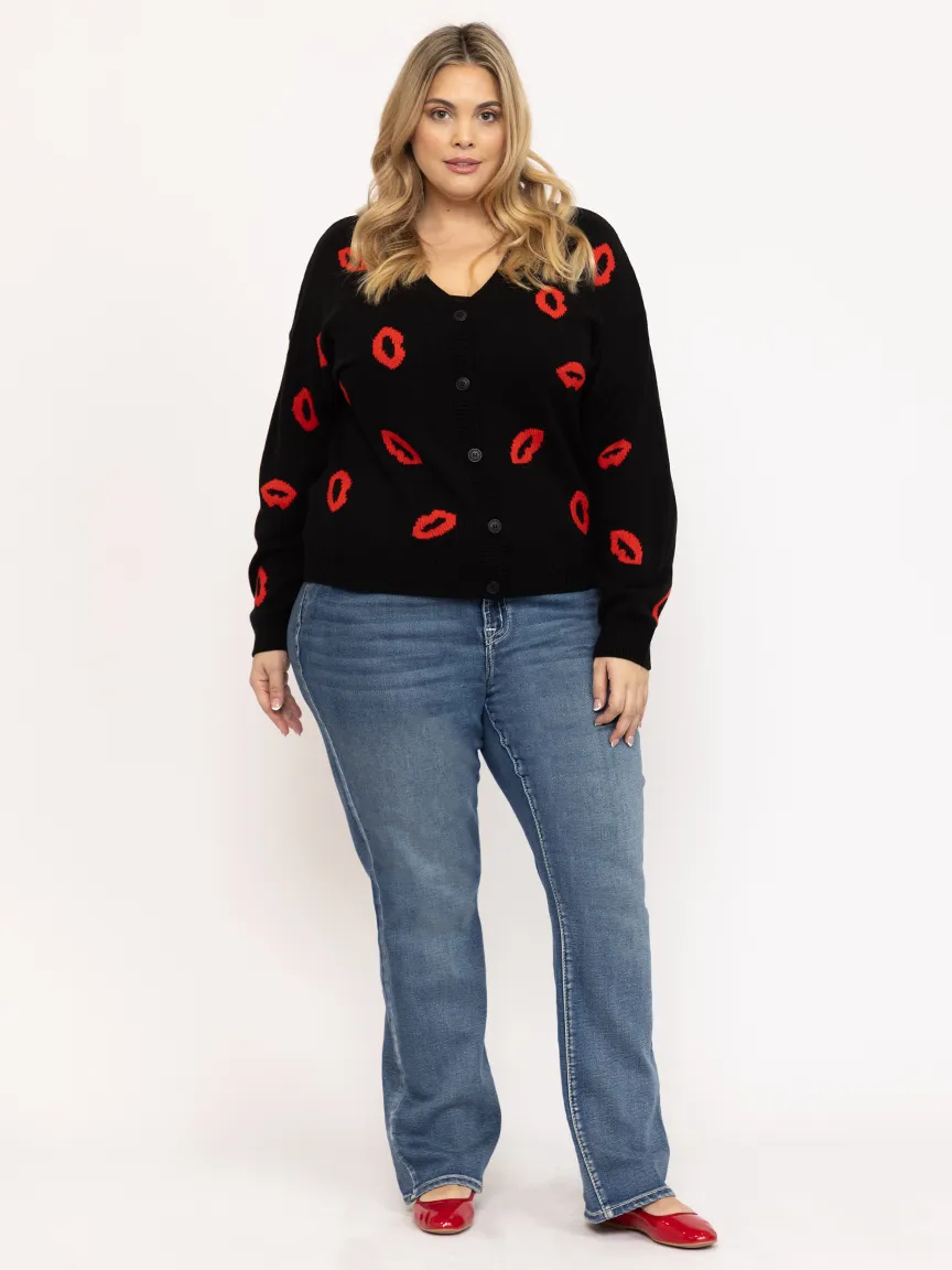 Women's Lip Button Front Cardigan sold by Warehouse One product image thumbnail 3