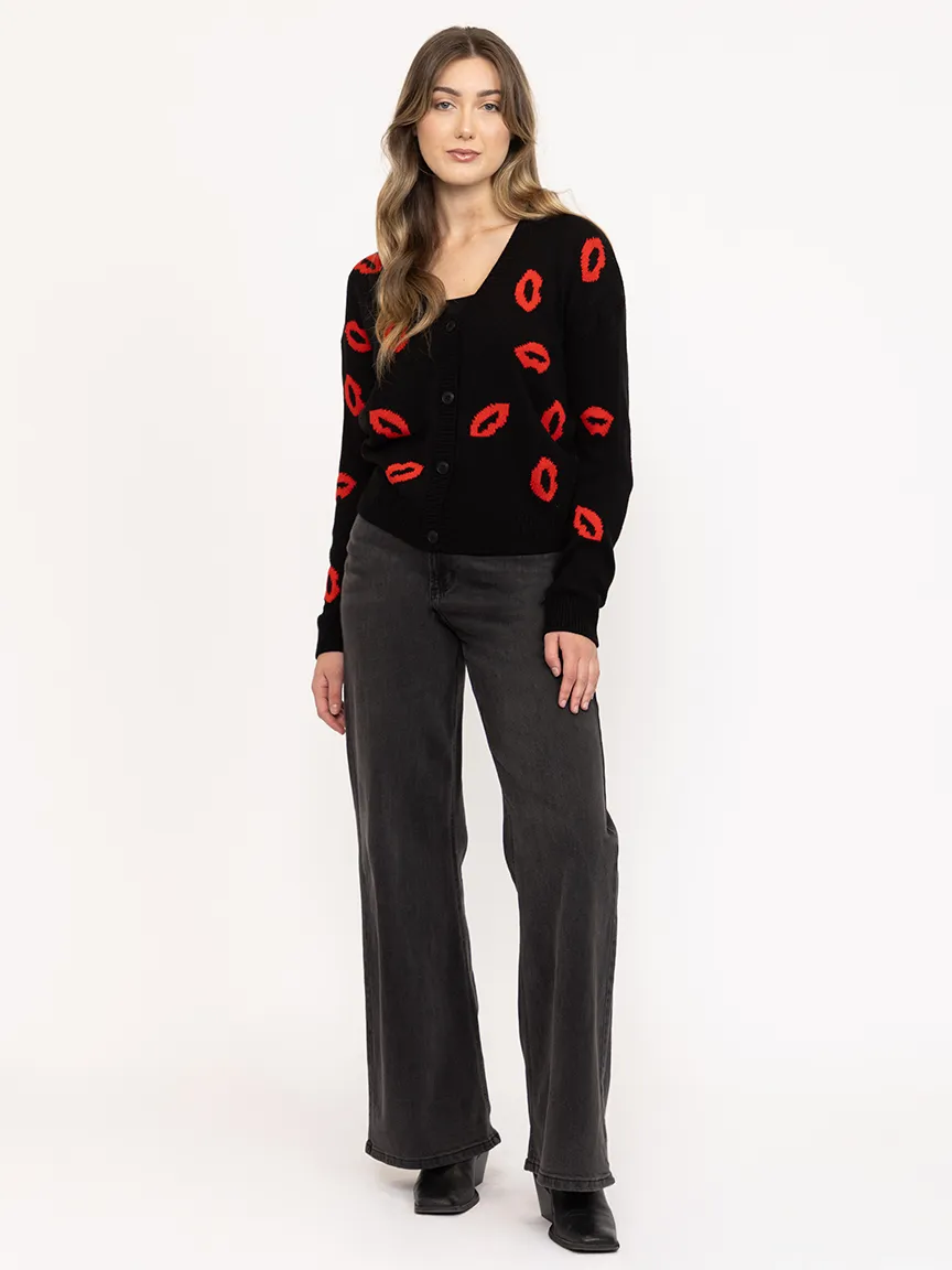 Women's Lip Button Front Cardigan sold by Warehouse One product image thumbnail 4