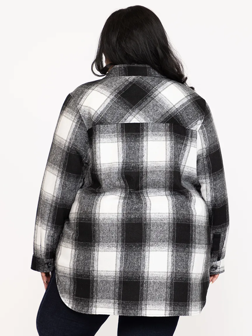 Women's Plaid Shacket With Fur Lining sold by Warehouse One product image thumbnail 5