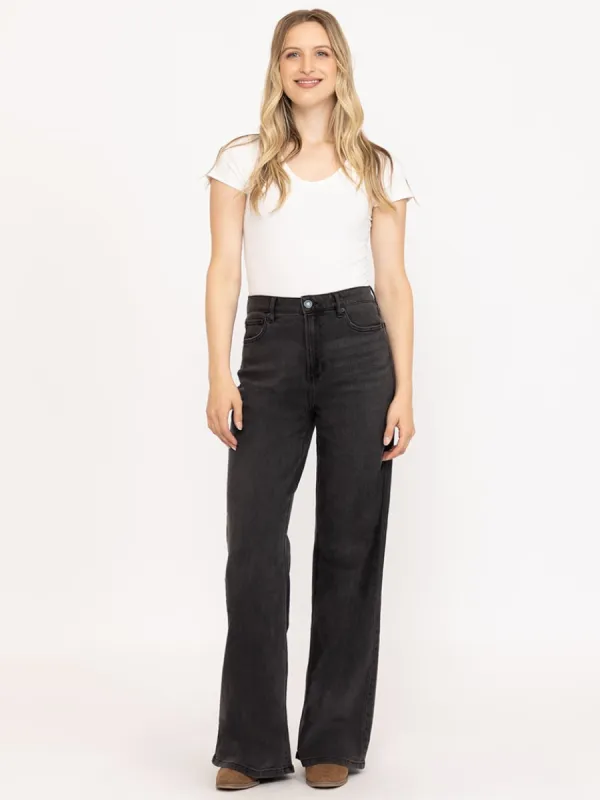 Women's High Rise Black Wide Leg Jeans sold by Warehouse One