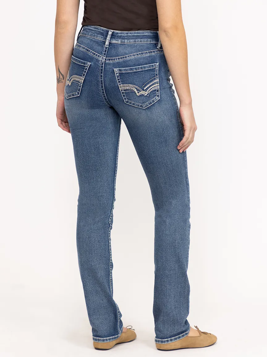 Women's Medium Wash Straight Jeans sold by Warehouse One product image thumbnail 4