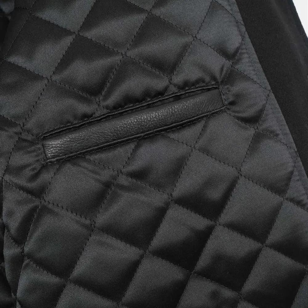 Varsity Jacket | Black Wool/Leather sold by Fontenelle Supply Co. product image thumbnail 4