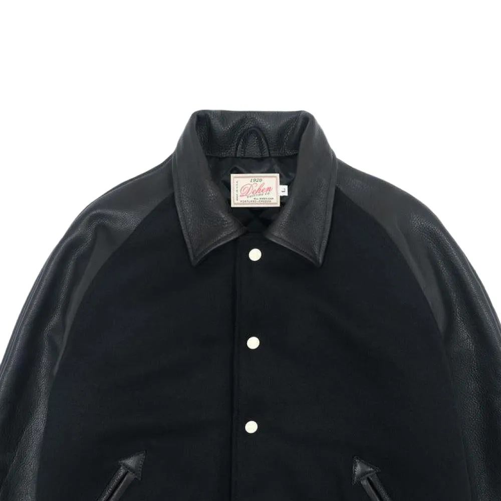 Varsity Jacket | Black Wool/Leather sold by Fontenelle Supply Co. product image thumbnail 3