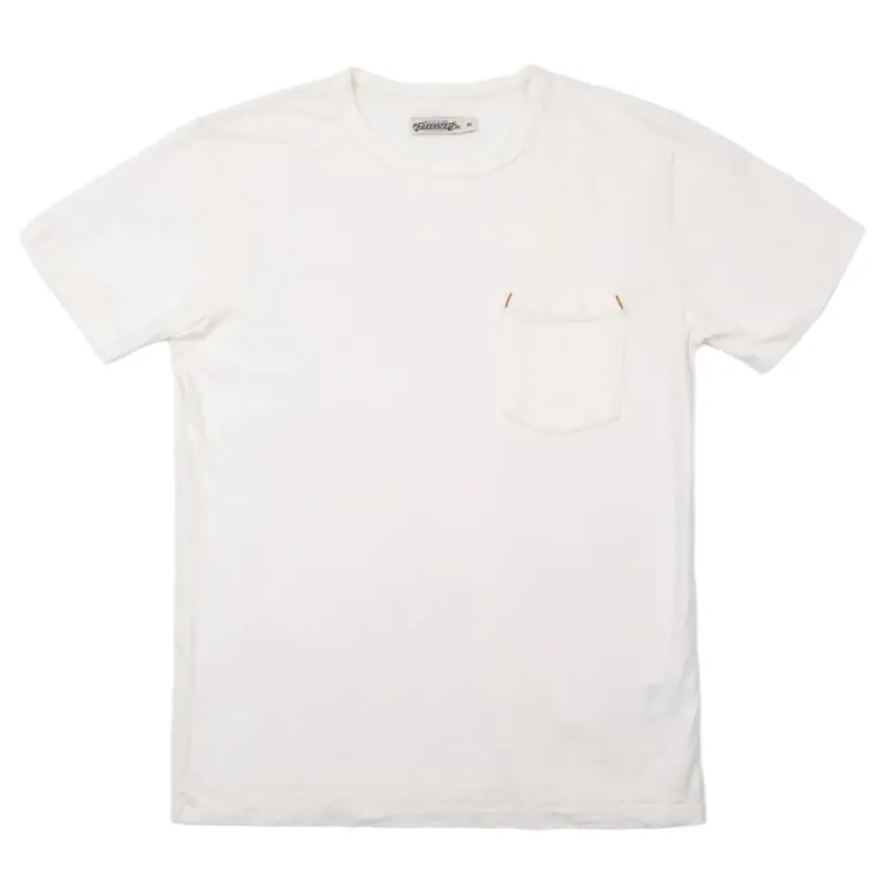 9oz Pocket T-Shirt | White made by Freenote Cloth