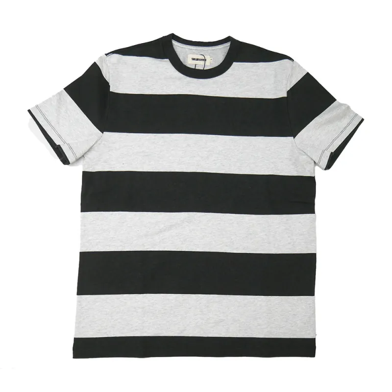 The Organic Cotton Shop Tee | Faded Black Stripe made by Taylor Stitch