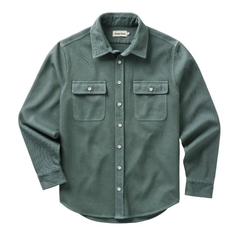 The Ledge Shirt | Deep Sea Twill made by Taylor Stitch