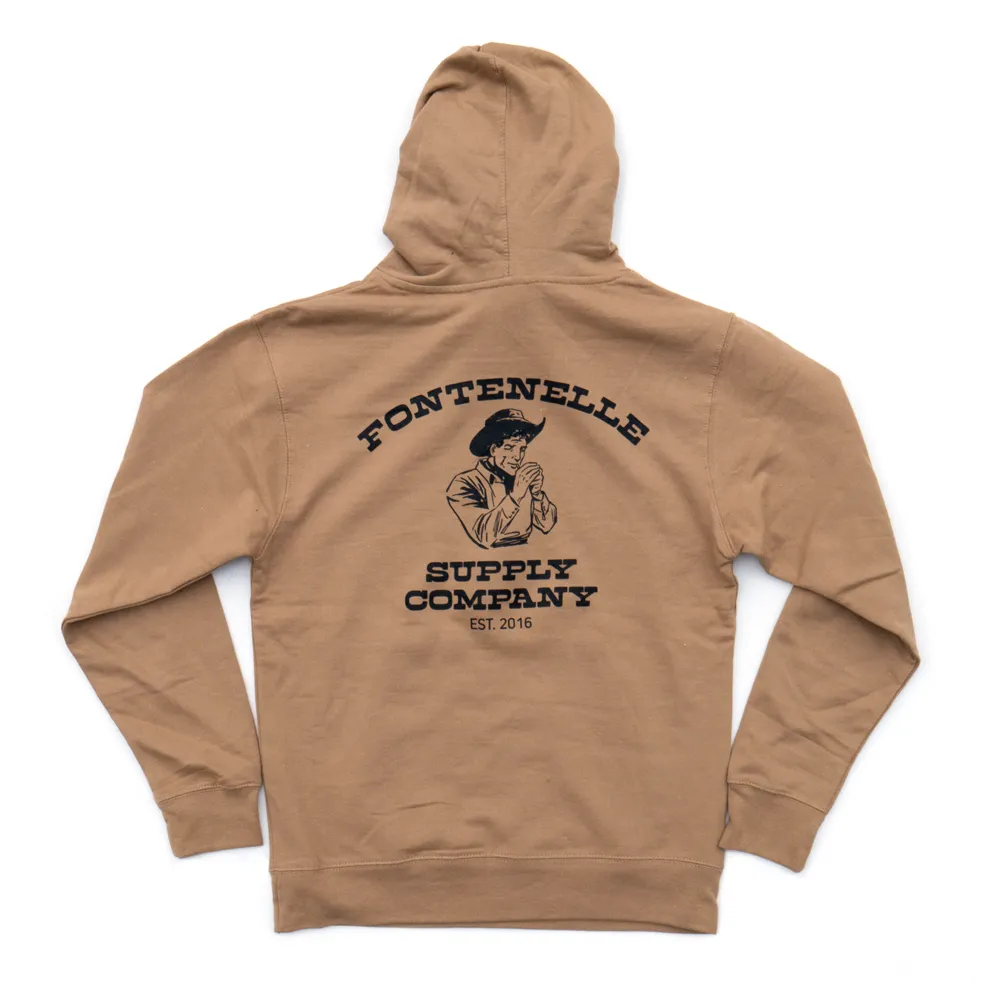 Cowboy Hoodie | Sandstone sold by Fontenelle Supply Co.