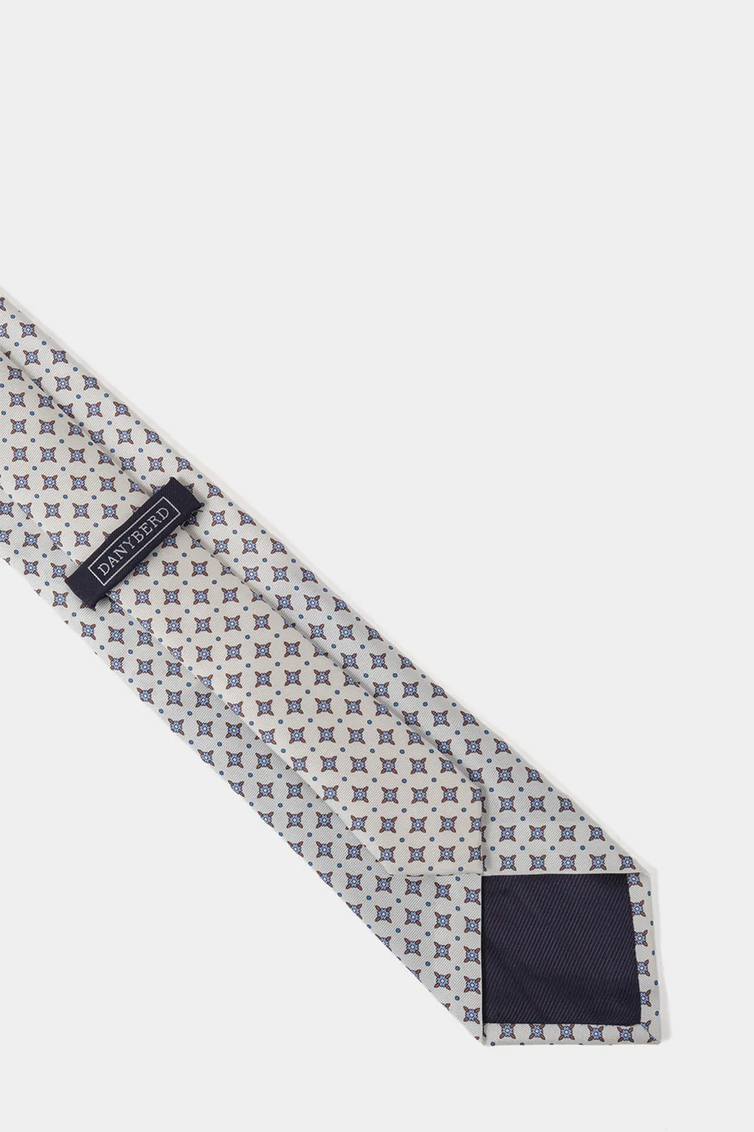 Cravate 100 % soie - Blanche à motifs sold by Danyberd product image thumbnail 3