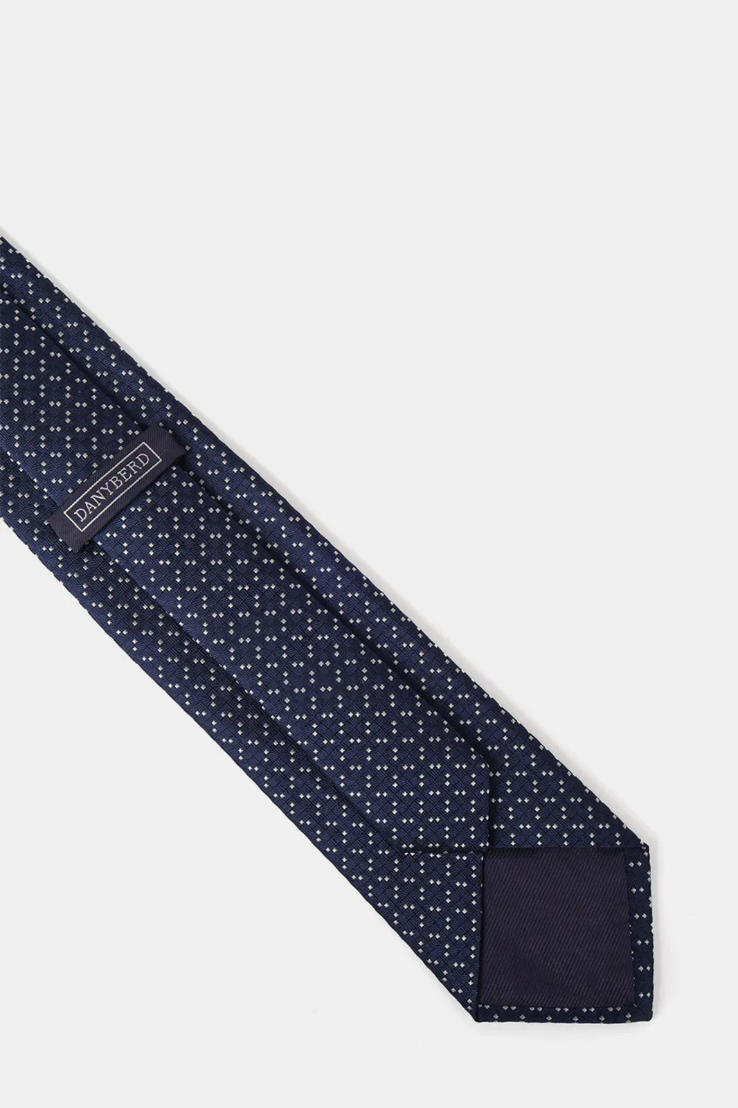 Cravate 100 % soie - Marine à points blancs sold by Danyberd product image thumbnail 3