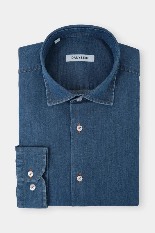 Chemise col français - Jeans coutures contrastées made by Danyberd