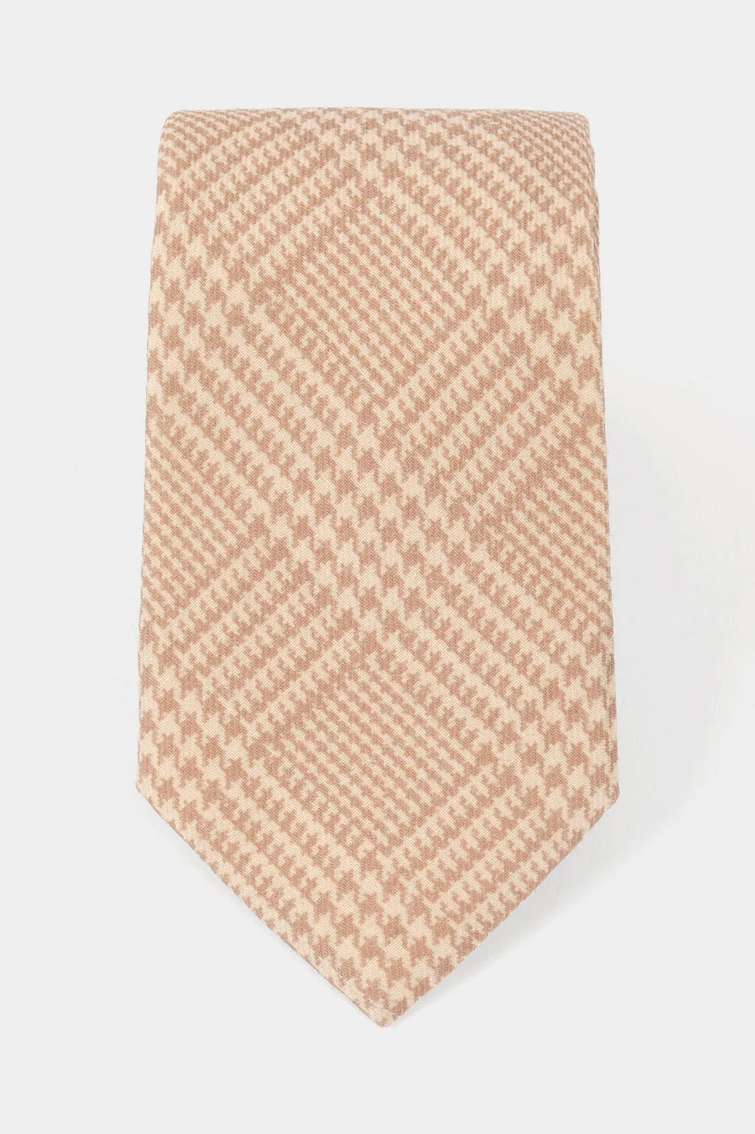 Cravate 100% soie - Princes de Galles - Sable sold by Danyberd product image thumbnail 2