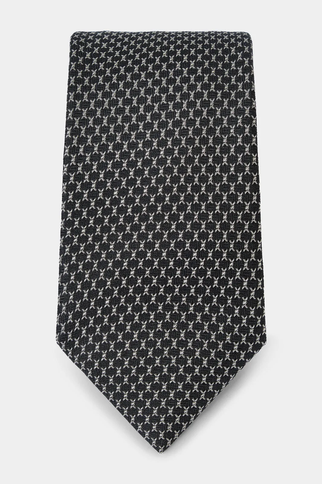 Cravate 100 % soie - Noir à motifs blanc sold by Danyberd product image thumbnail 2