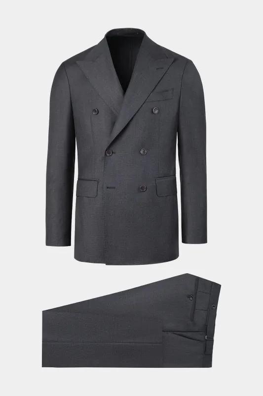 Costume croisé et pantalon pattes de serrage - Gris anthracite made by Danyberd