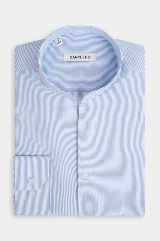 Chemise col indien à rayures fines made by Danyberd