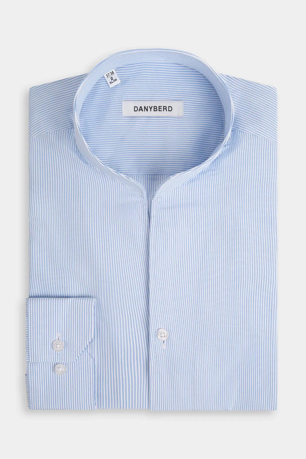 Chemise col indien à rayures fines sold by Danyberd