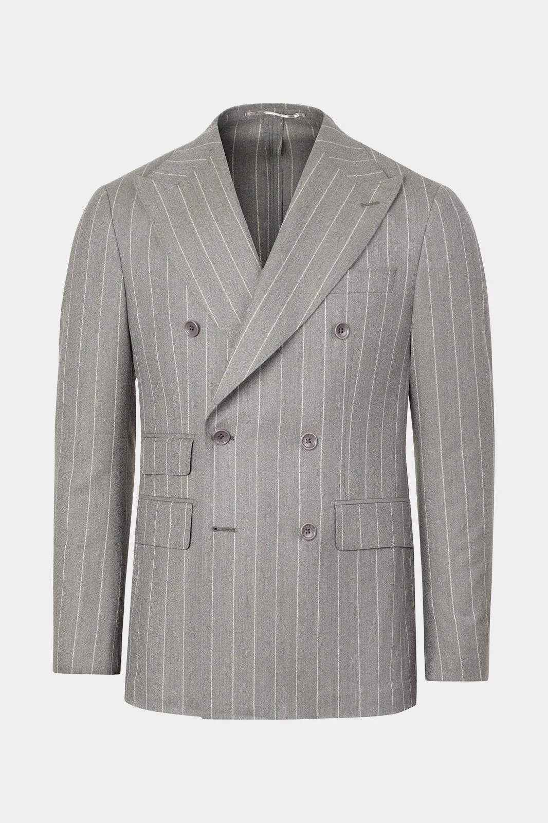 Costume croisé et pantalon patte de serrage - Gris à rayures sold by Danyberd product image thumbnail 2