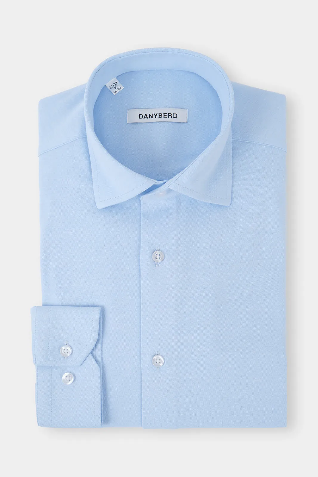 Chemise col français en jersey de coton - Bleu sold by Danyberd