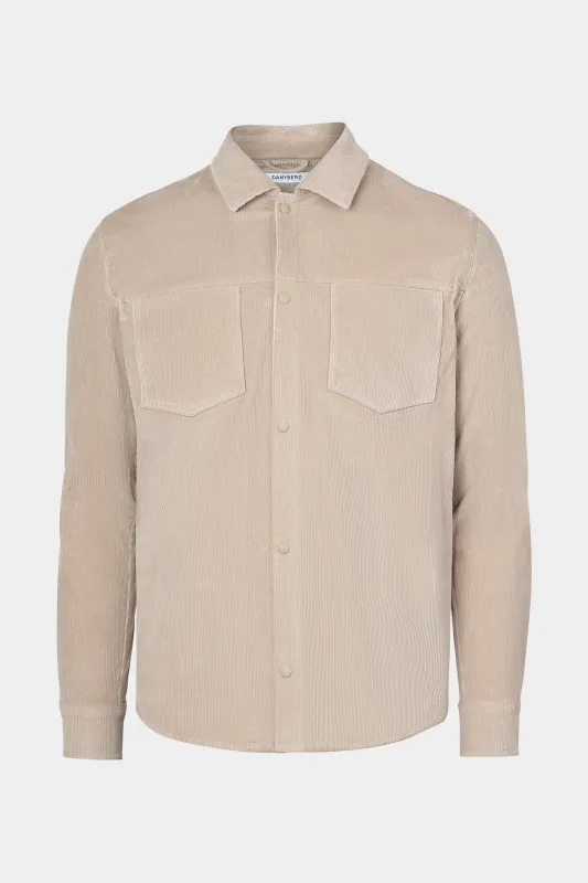 Surchemise velours côtelé - Beige made by Danyberd