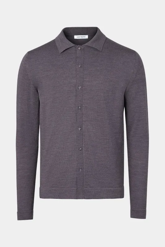 Pull chemise - Gris anthracite made by Danyberd