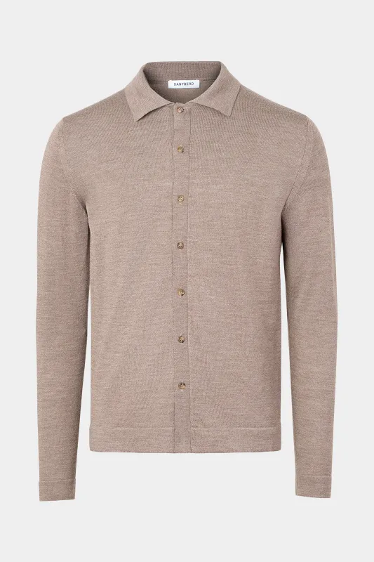 Pull chemise - Taupe made by Danyberd