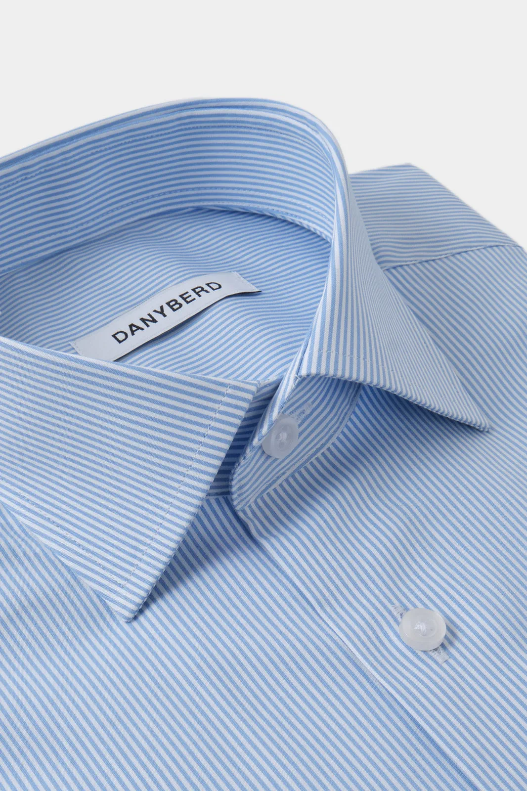 Chemise col français à rayures - Confort - Blanche et bleu sold by Danyberd product image thumbnail 2