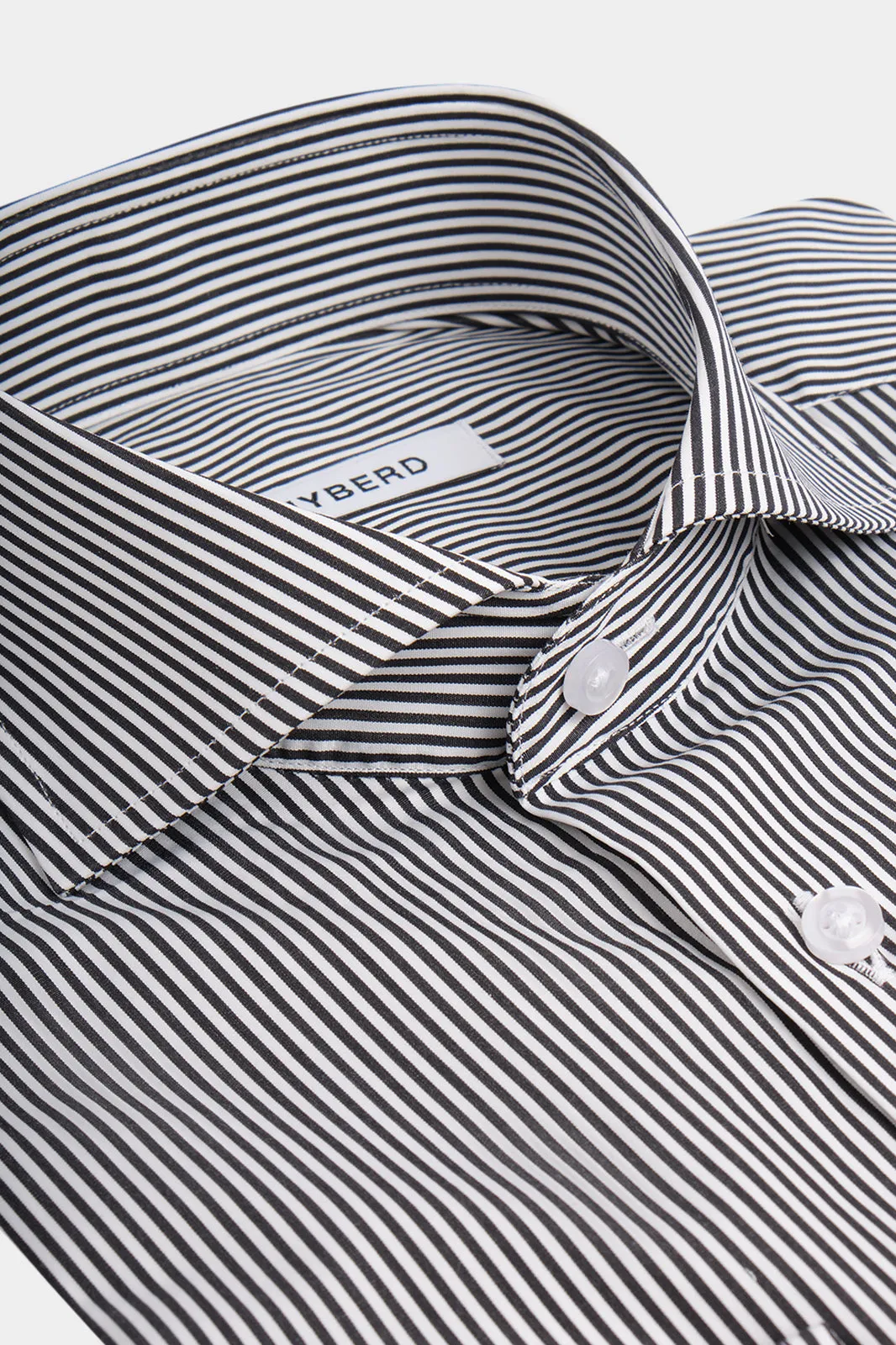 Chemise col italien à rayure - Blanc et noir sold by Danyberd product image thumbnail 2