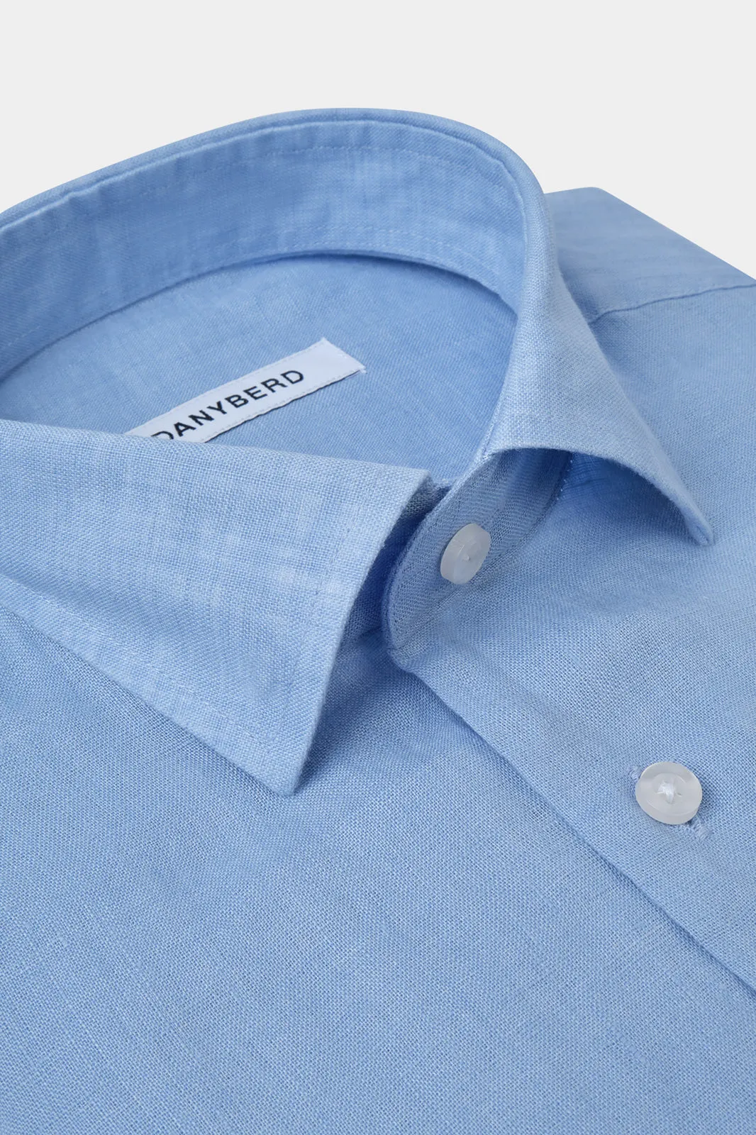 Chemise en lin col français - Bleu ciel sold by Danyberd product image thumbnail 2