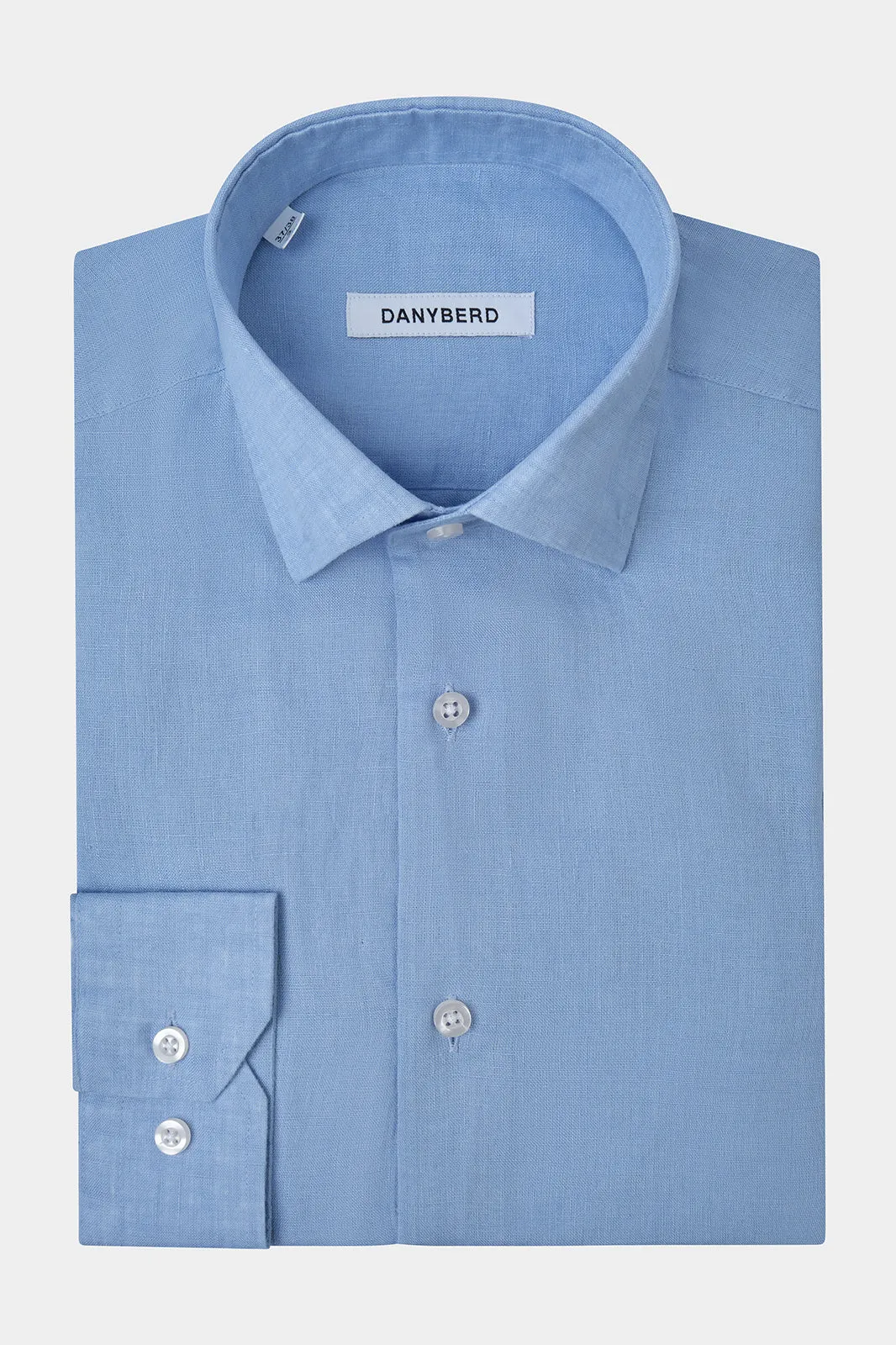 Chemise en lin col français - Bleu ciel sold by Danyberd