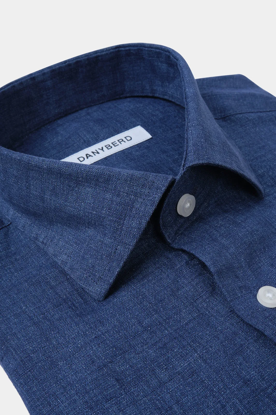 Chemise en lin col français - Bleu jeans sold by Danyberd product image thumbnail 2