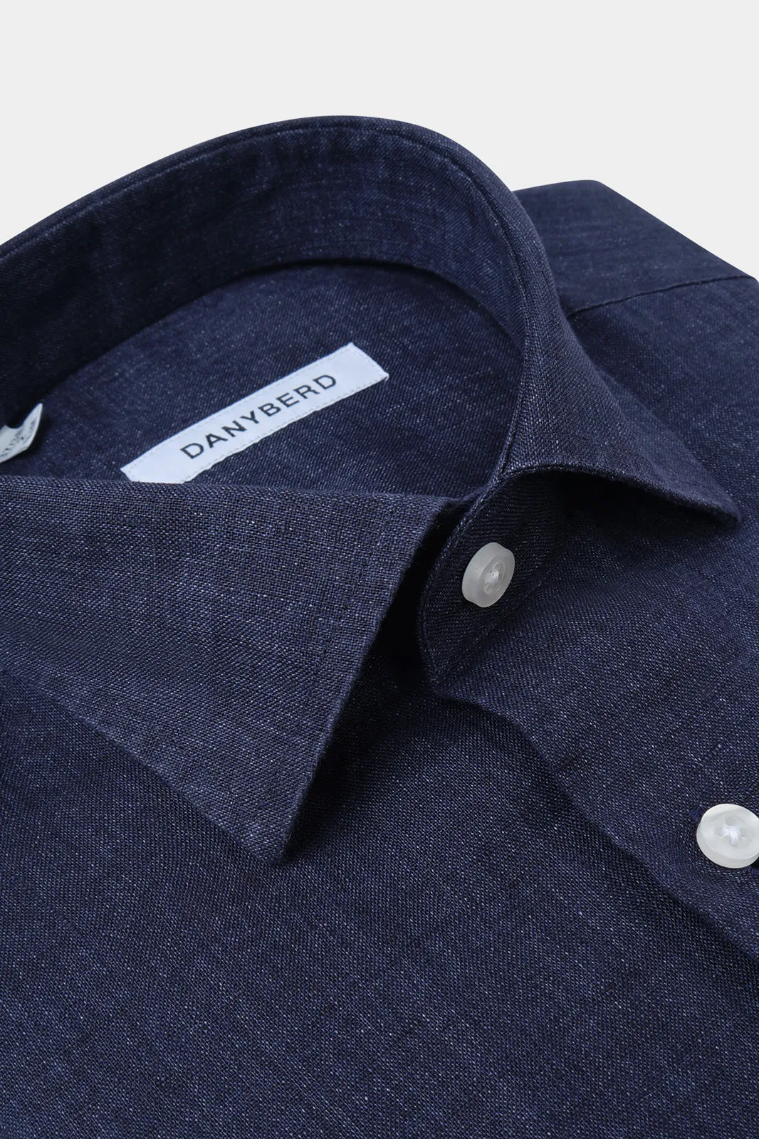 Chemise en lin col français - Bleu nuit sold by Danyberd product image thumbnail 2