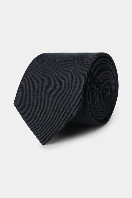 Cravate 100 % soie - Noir made by Danyberd