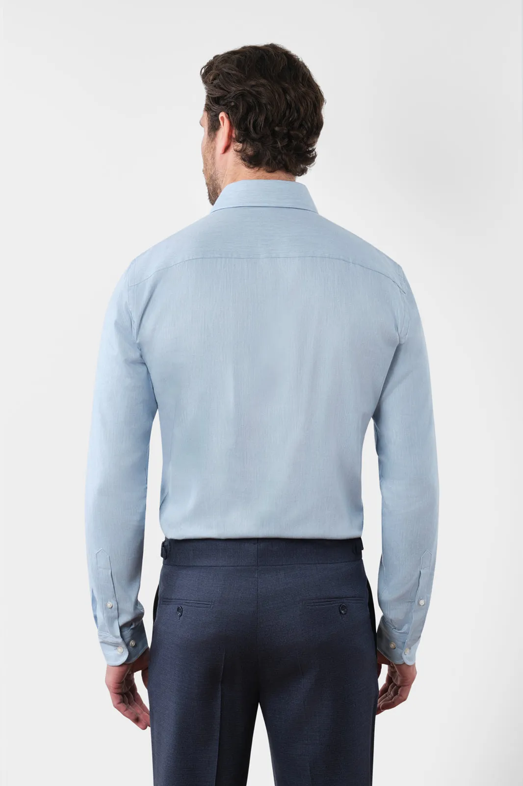 Chemise col français avec poche à rabat - Bleu ciel sold by Danyberd product image thumbnail 3