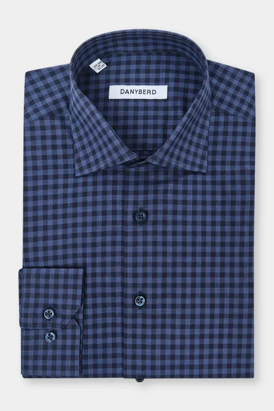 Chemise à carreaux - bleu foncé et marine made by Danyberd