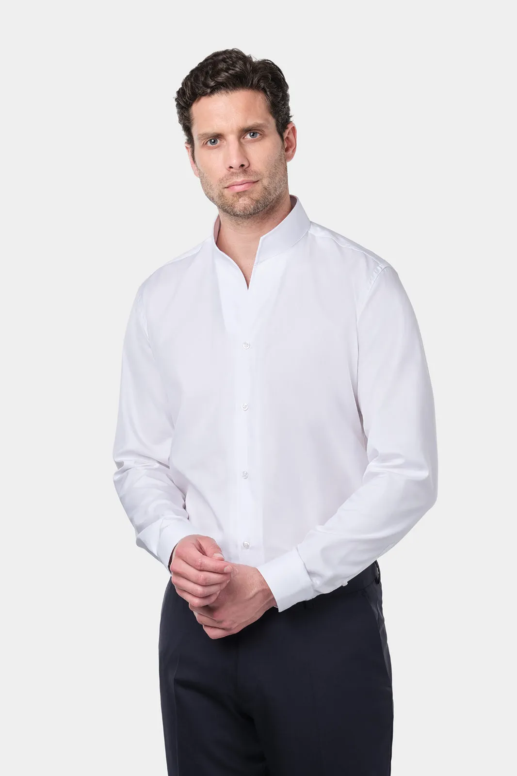 Chemise confort col indien - Blanche sold by Danyberd product image thumbnail 5