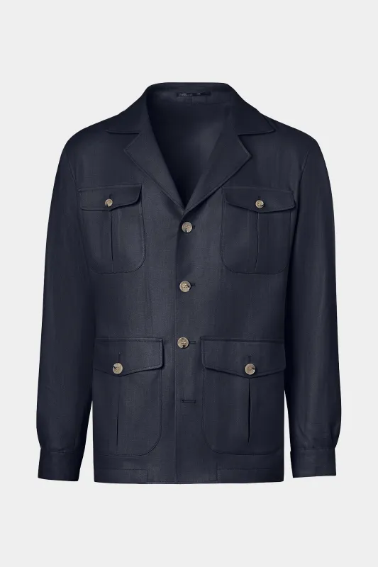 Veste Saharienne en lin - Marine made by Danyberd