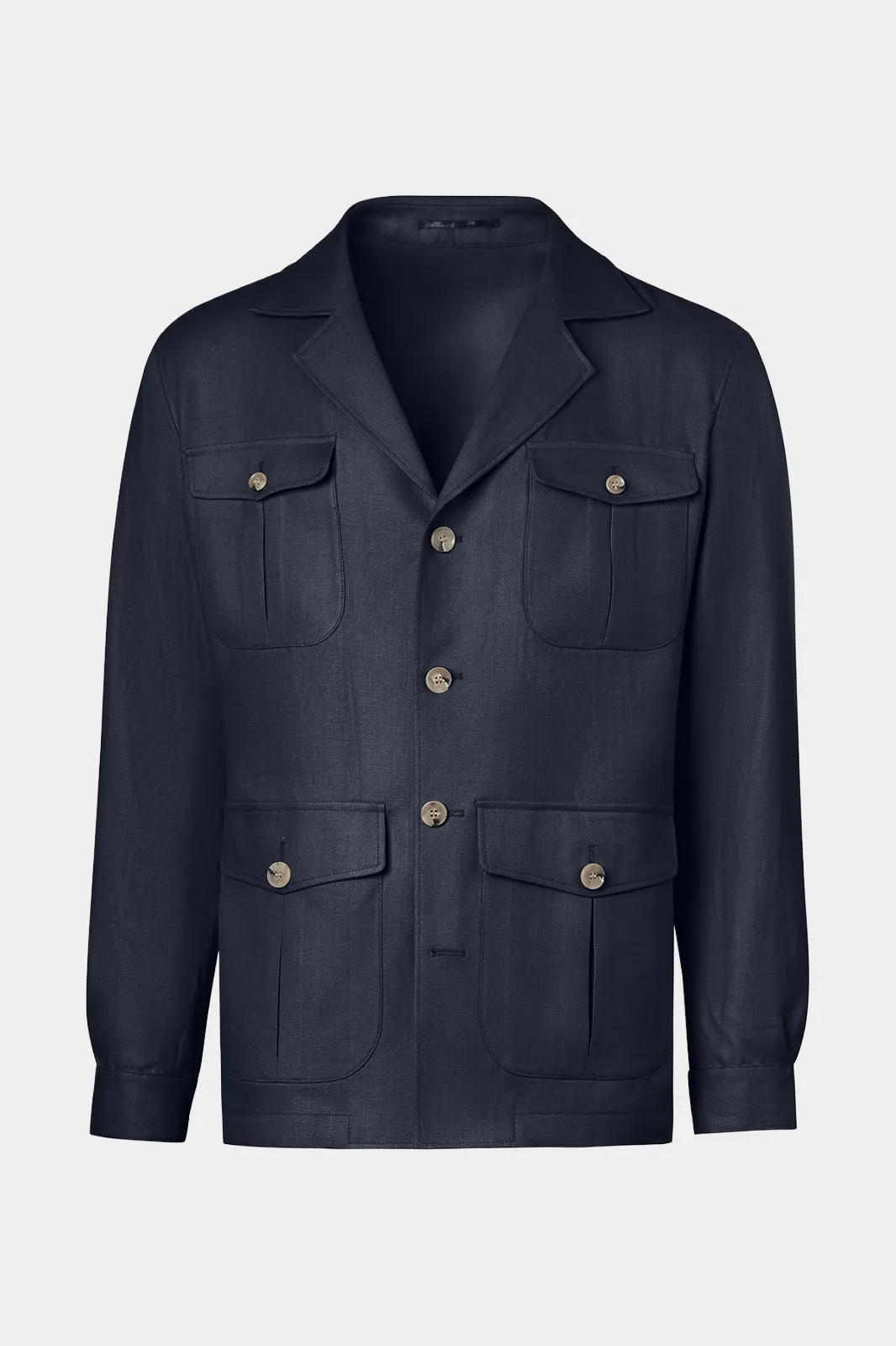 Veste Saharienne en lin - Marine sold by Danyberd