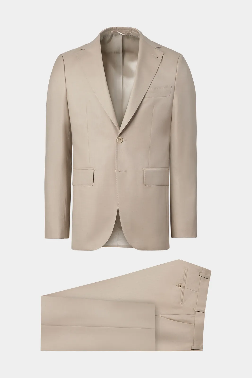 Costume en laine et soie - Beige sold by Danyberd