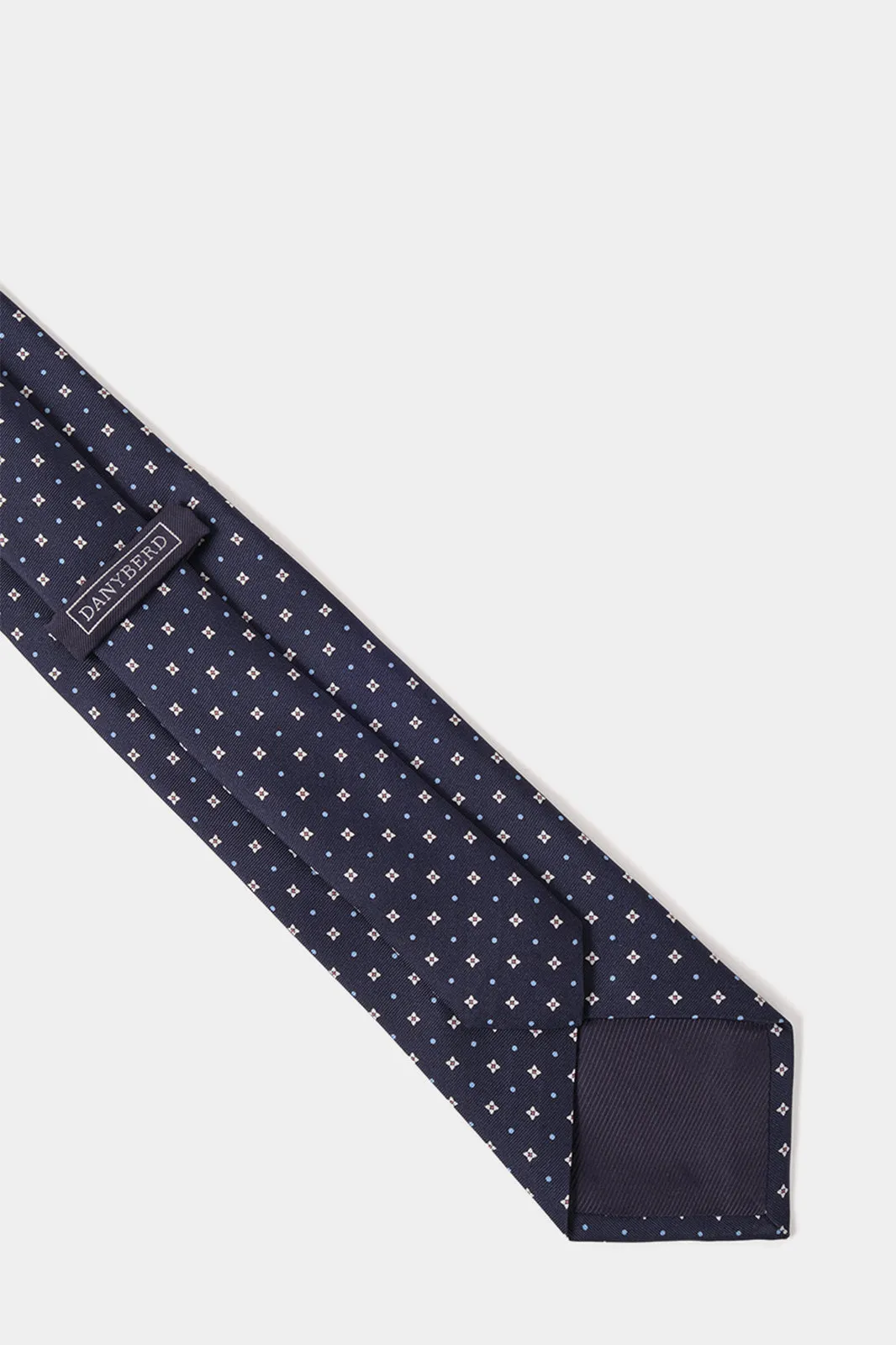 Cravate 100 % soie - Marine à motifs fleurs sold by Danyberd product image thumbnail 3