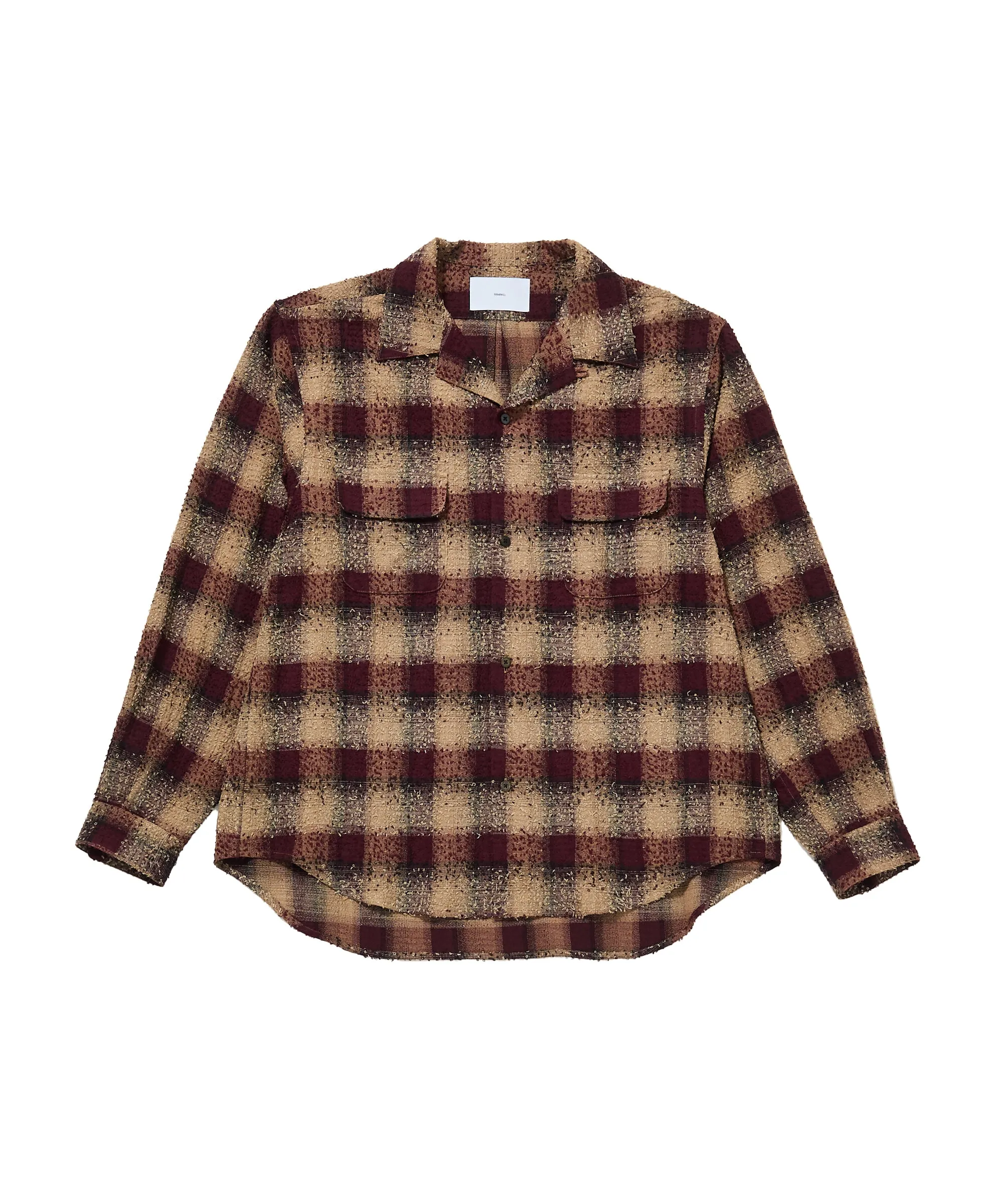 HAIRLY PLAID OPEN COLLAR SHIRT sold by Sugarhill