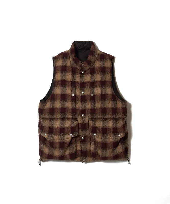 PLAID PUFFER REVERSIVLE VEST sold by Sugarhill