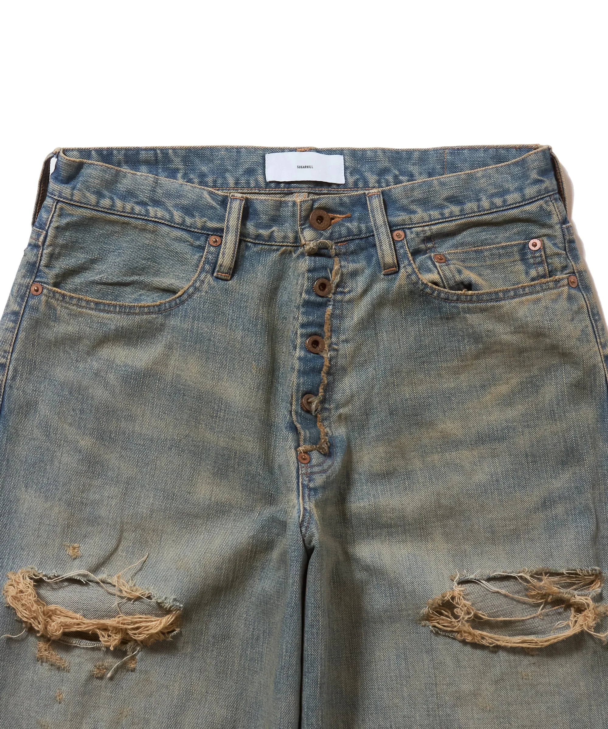 DAMAGED MODERN DENIM PANTS WIDE CUT sold by Sugarhill product image thumbnail 2
