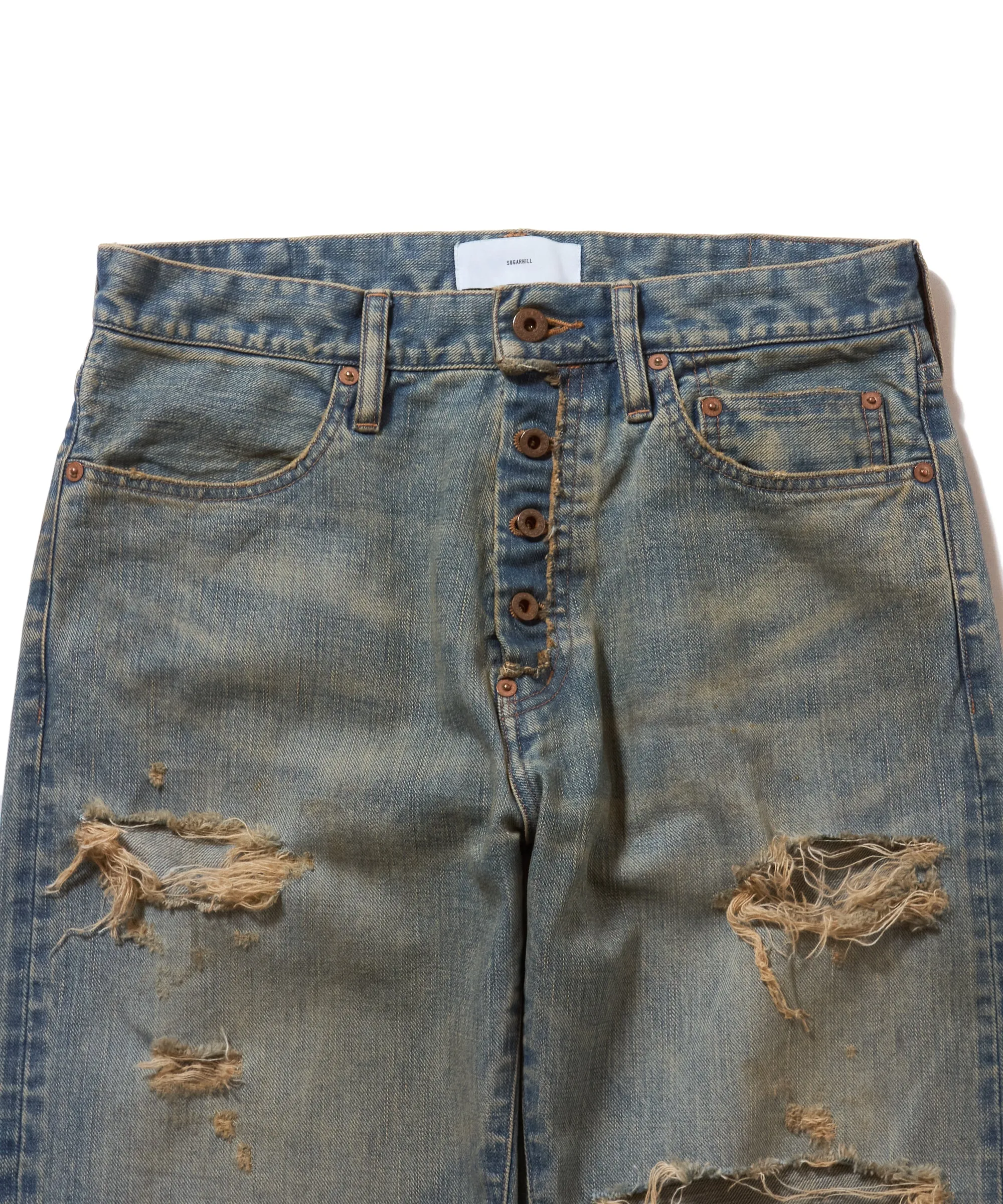DAMAGED MODERN DENIM PANTS STRAIGHT CUT sold by Sugarhill product image thumbnail 2