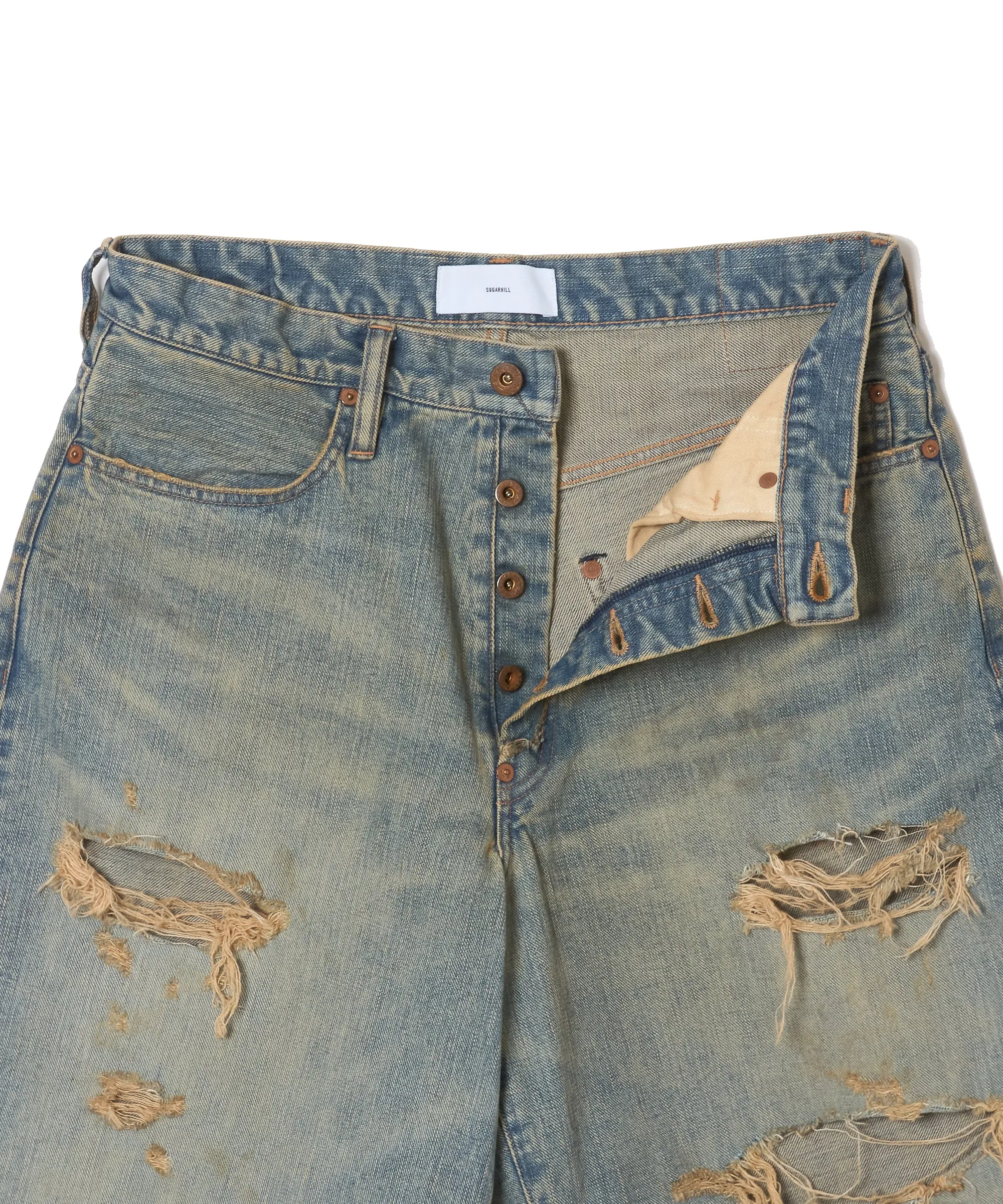 DAMAGED MODERN DENIM PANTS SHORTS sold by Sugarhill product image thumbnail 4