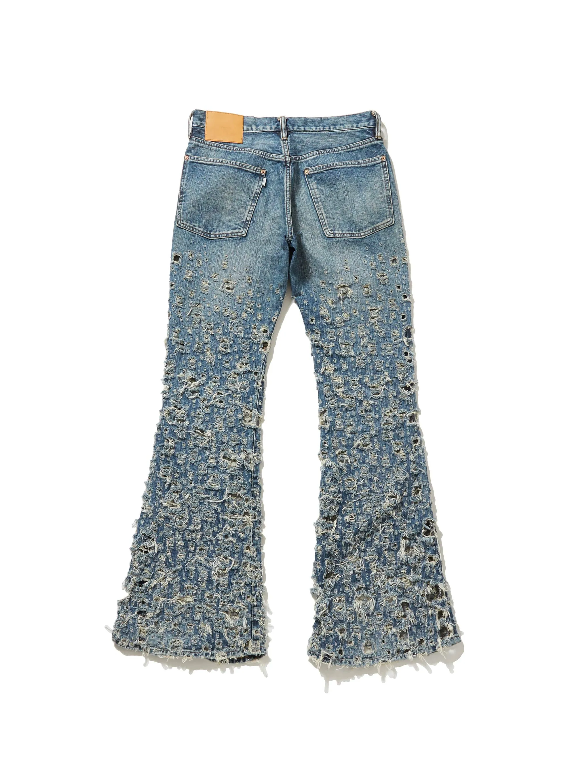CRASHED MODERN DENIM FLARED TROUSERS sold by Sugarhill product image thumbnail 2