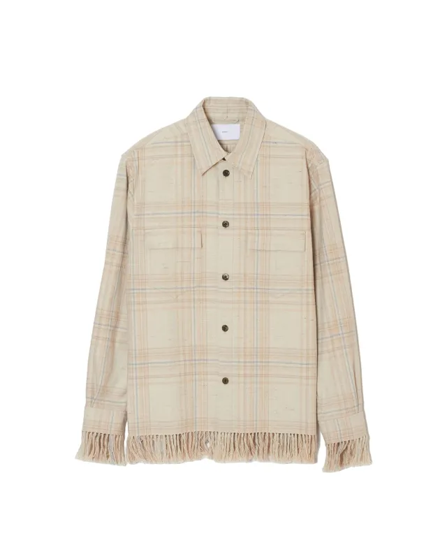 JAZZ NEP OMBRE PLAID FRINGE BLOUSE sold by Sugarhill