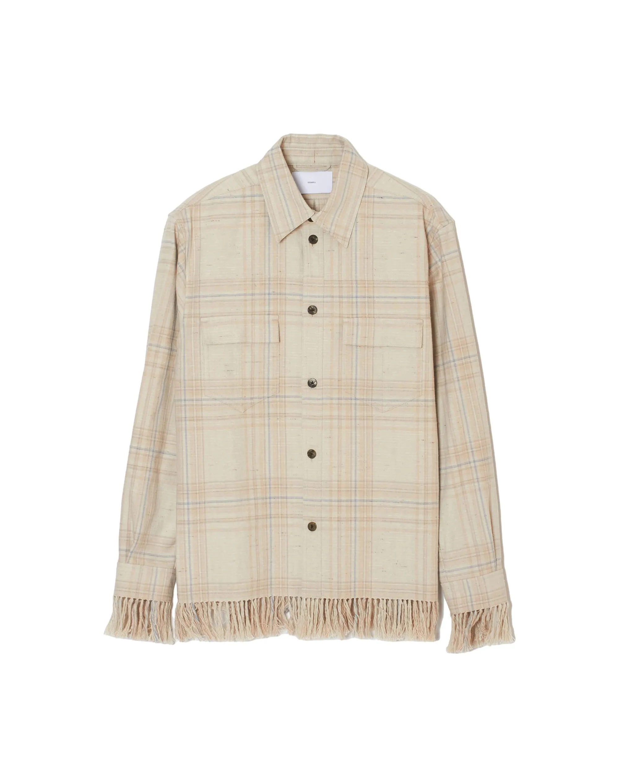 JAZZ NEP OMBRE PLAID FRINGE BLOUSE sold by Sugarhill
