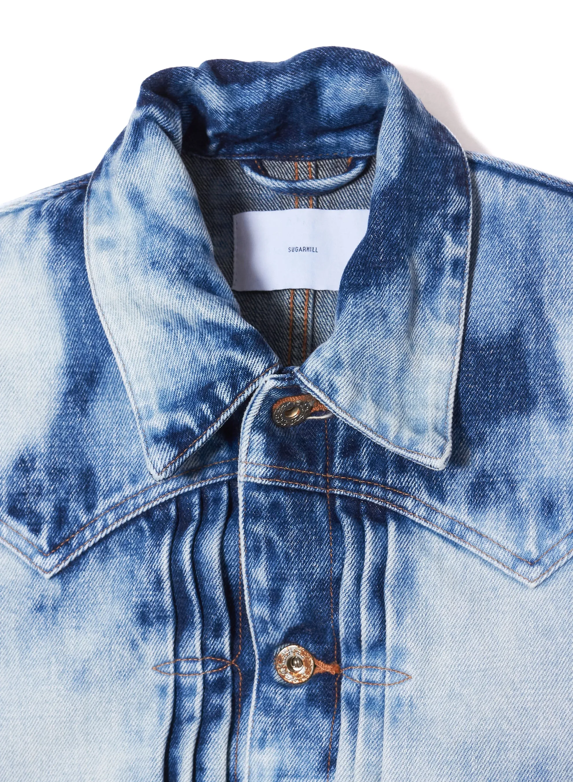 RANDOM BLEACH CLASSIC DENIM VEST sold by Sugarhill product image thumbnail 3