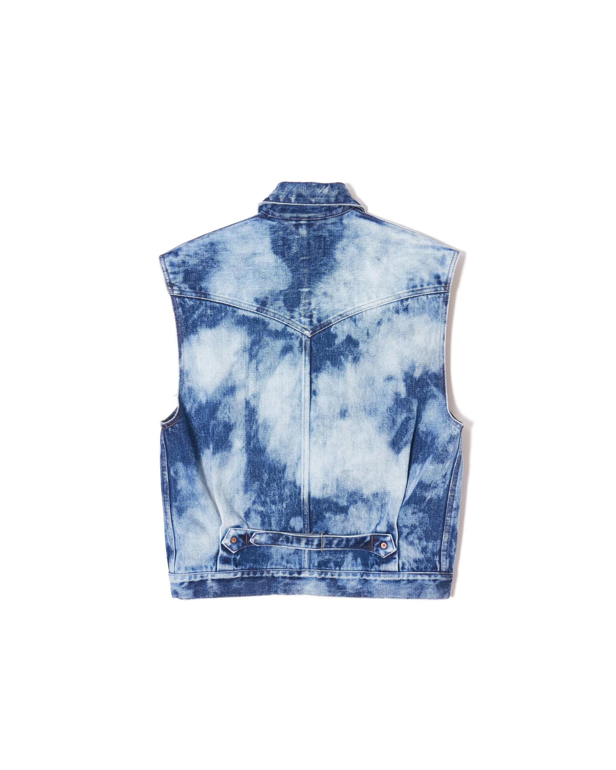 RANDOM BLEACH CLASSIC DENIM VEST sold by Sugarhill product image thumbnail 2